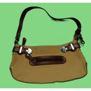 Etienne Aigner Handbag Tan Brown Inner Pockets Dividers Purse Pocketbook